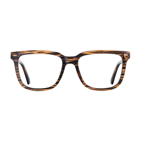 Square Striped Eyeglasses