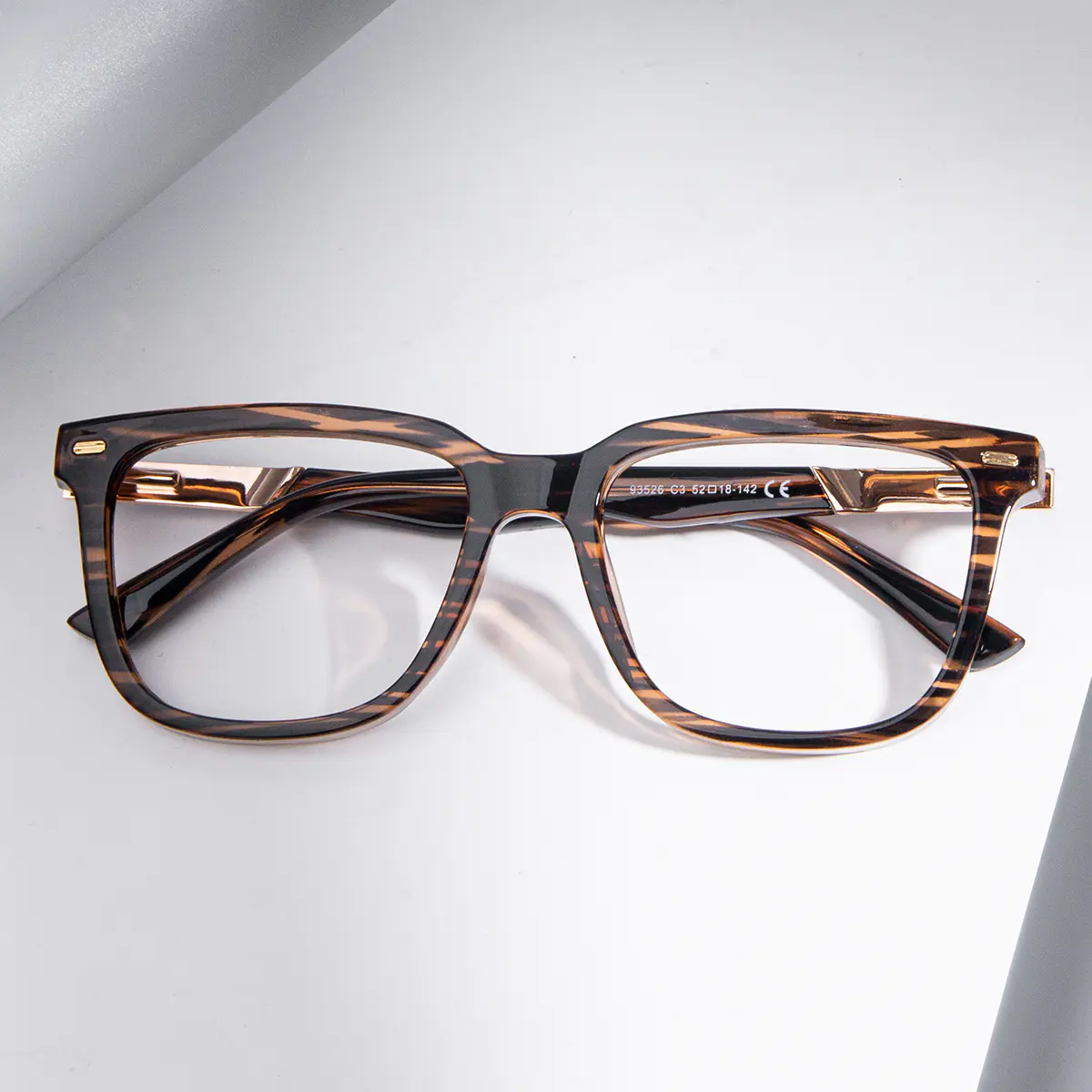 Square Striped Eyeglasses