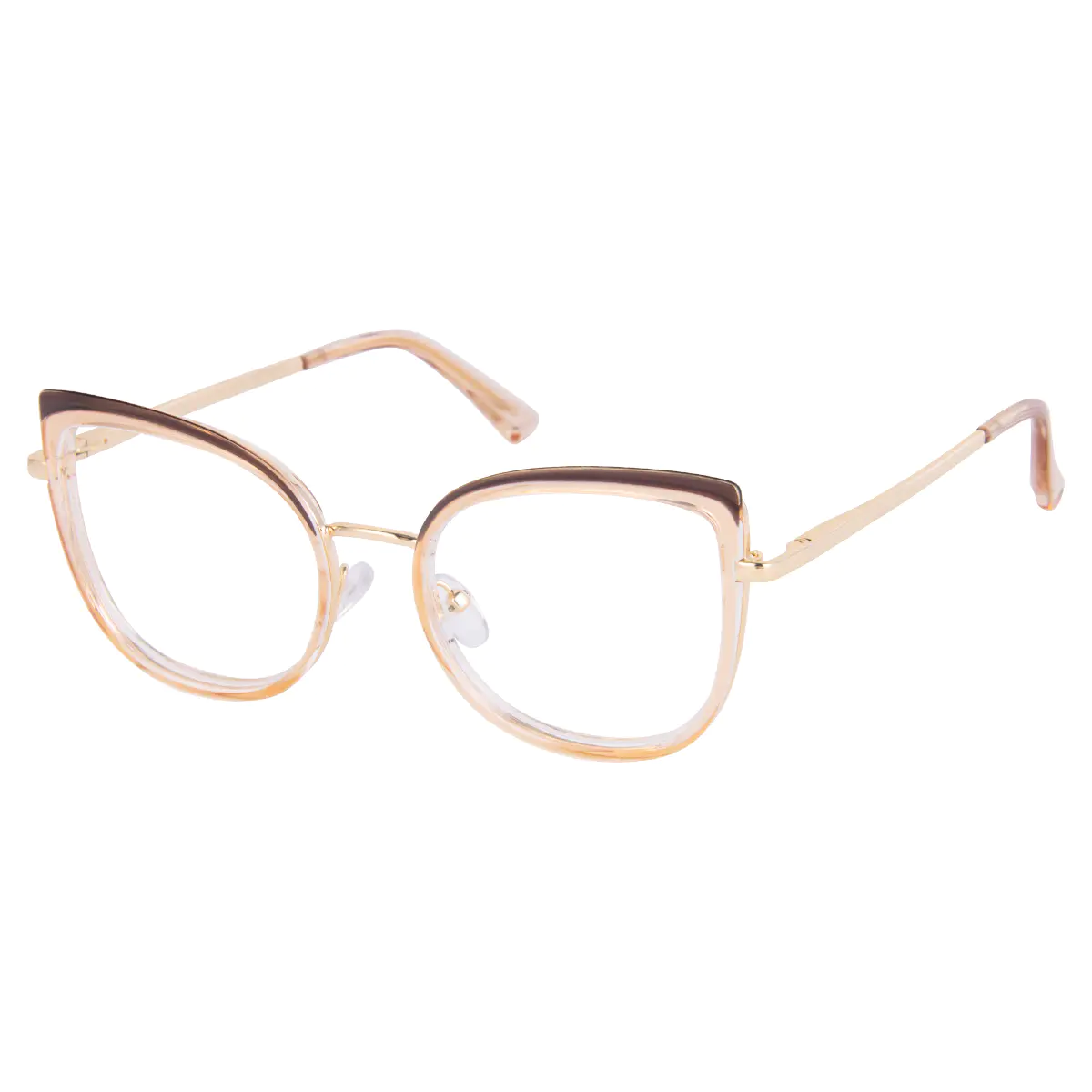 Cat-eye Brown/Light Brown Eyeglasses
