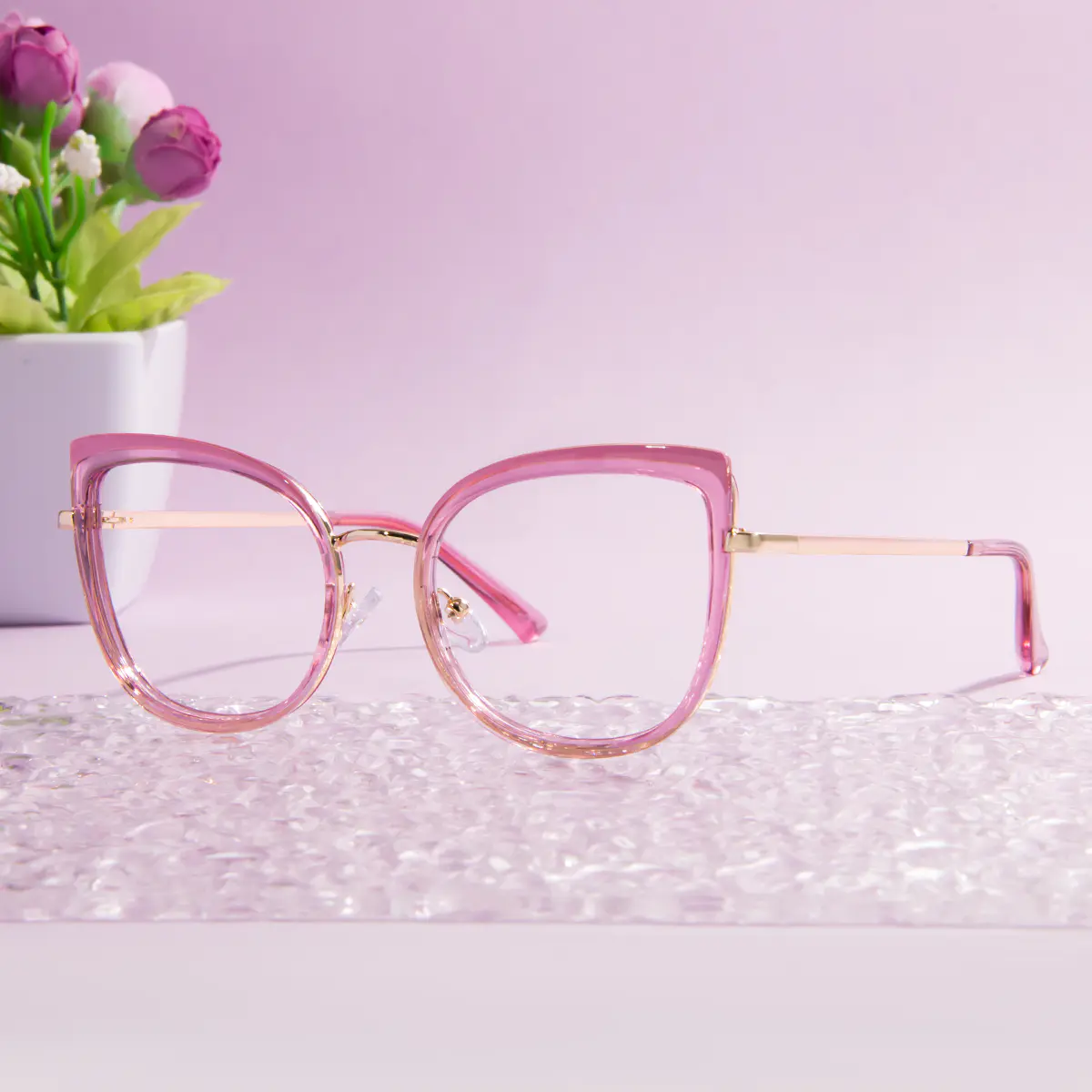 Cat-eye Pink Eyeglasses