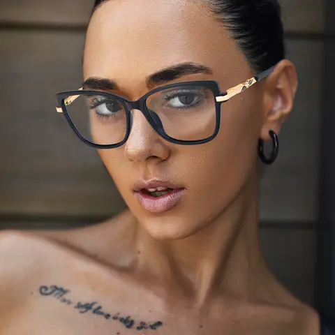 Square Black Eyeglasses