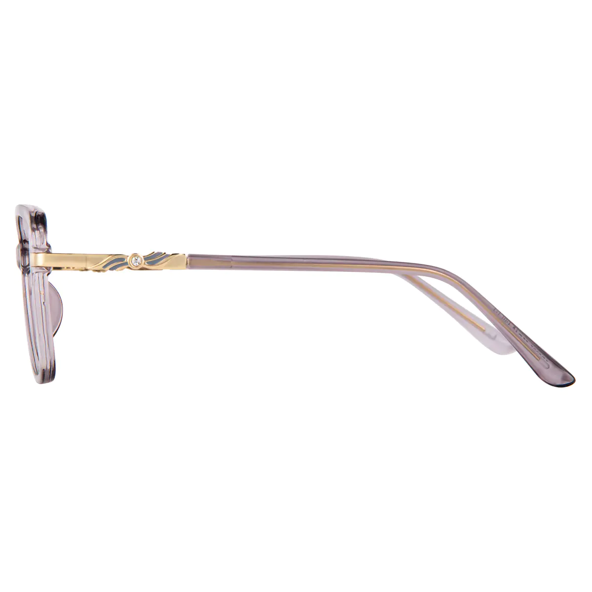 Square Transparent Gray Eyeglasses