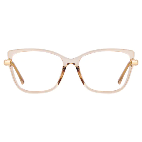 Square Transparent Yellow Eyeglasses