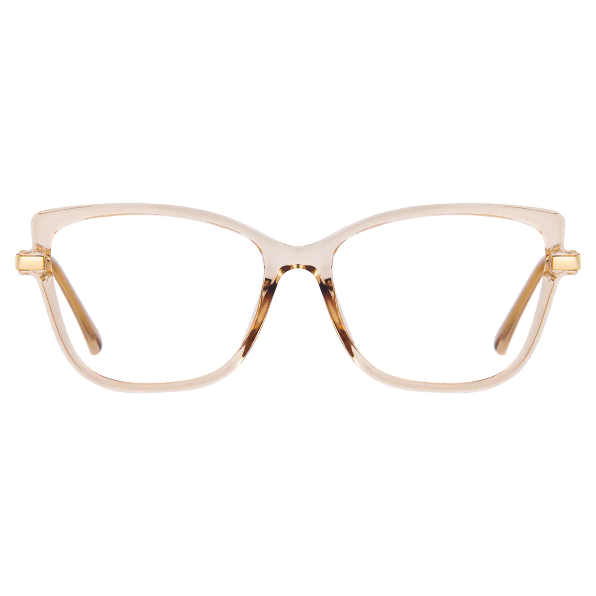 Square Transparent Yellow Eyeglasses