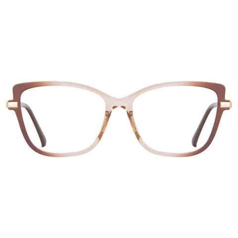Square Gradient Brown Eyeglasses