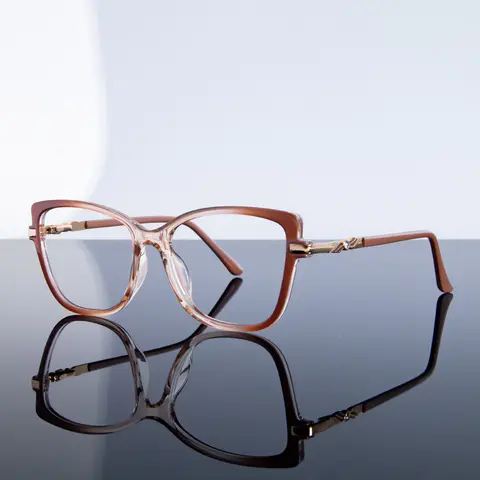 Square Gradient Brown Eyeglasses