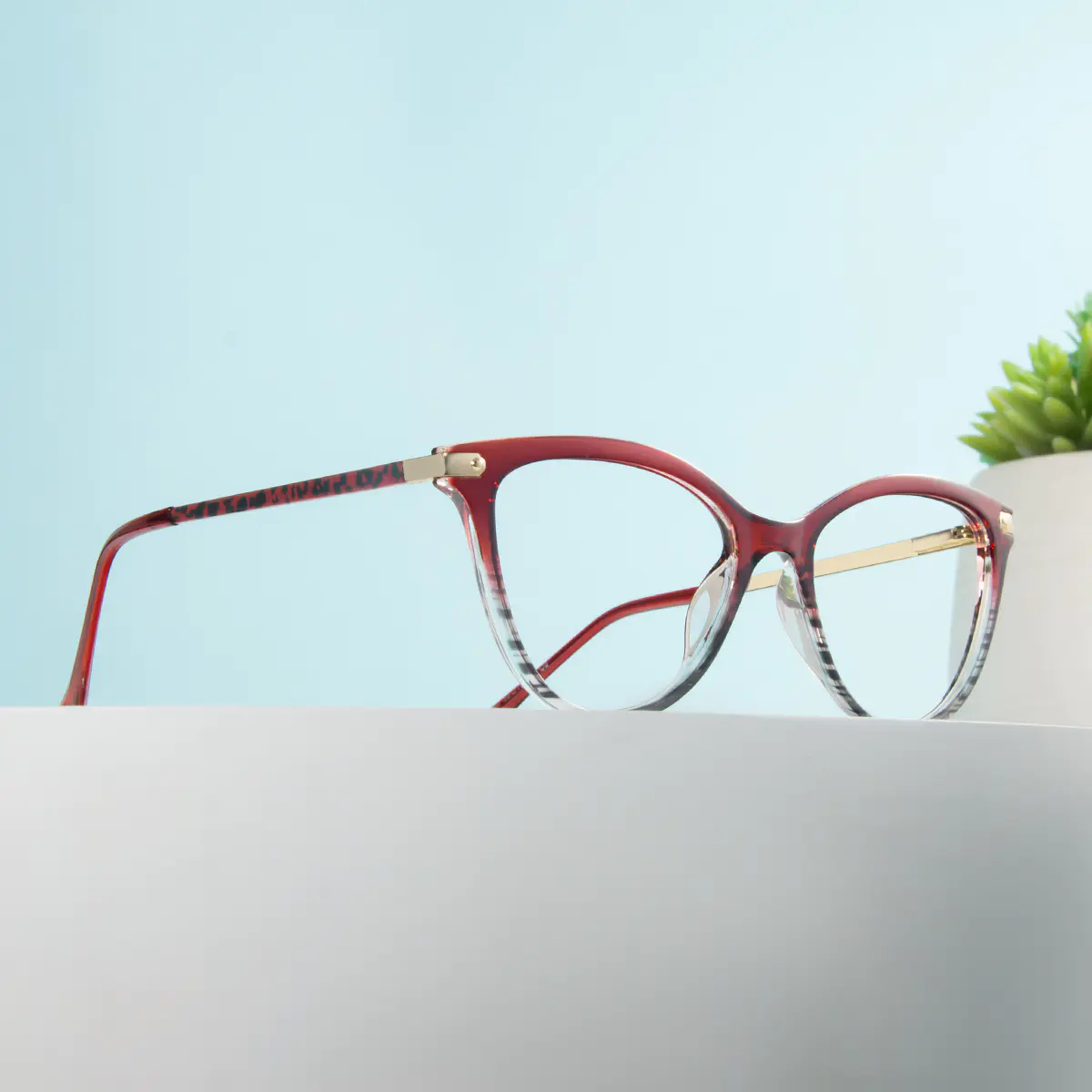 Cat-eye Red Eyeglasses