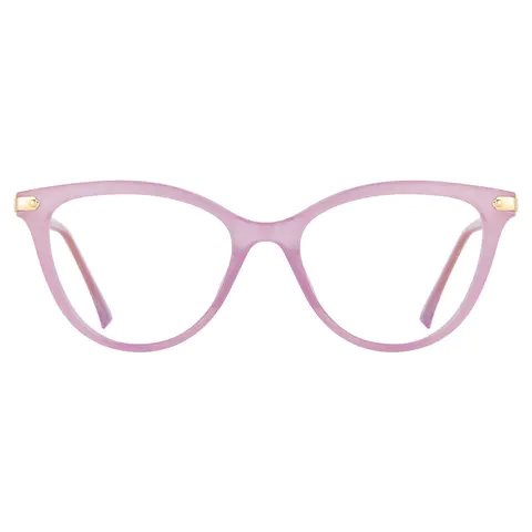 Cat-eye Transparent Purple Eyeglasses