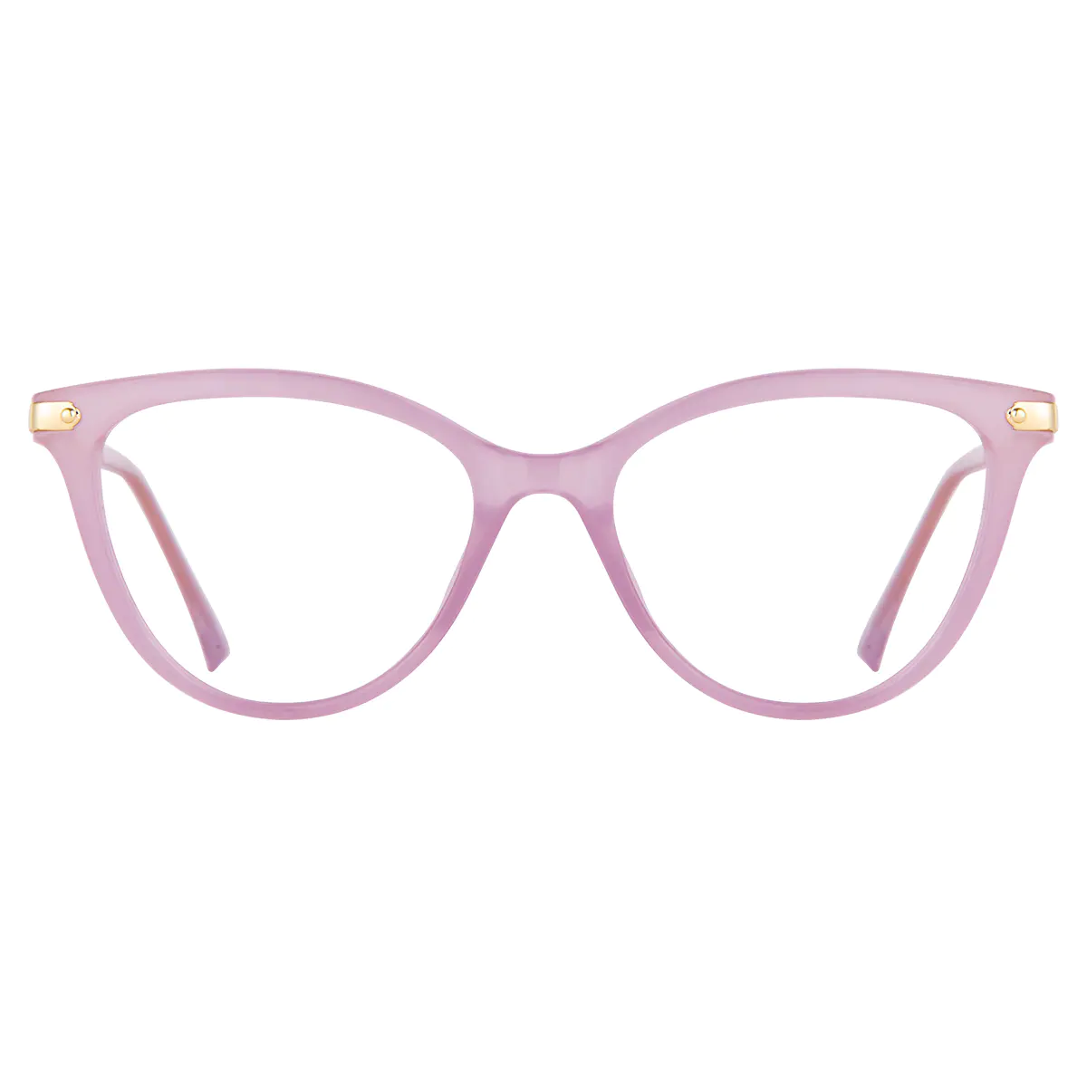Cat-eye Transparent Purple Eyeglasses