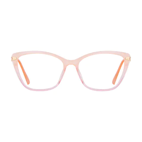 Square Orange/Pink Eyeglasses