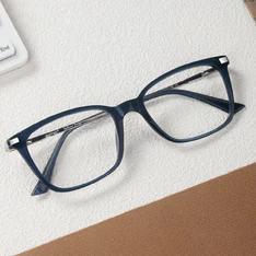 Square Blue Eyeglasses