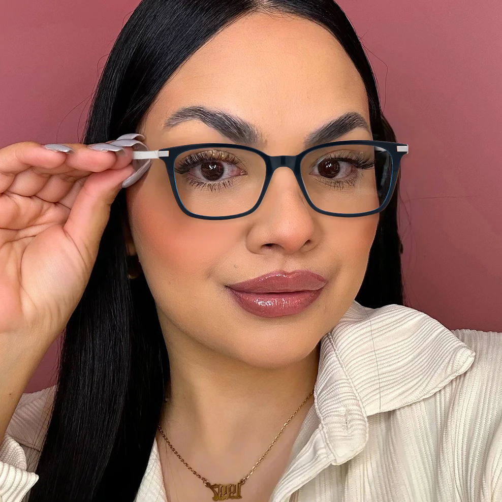 Square Blue Eyeglasses