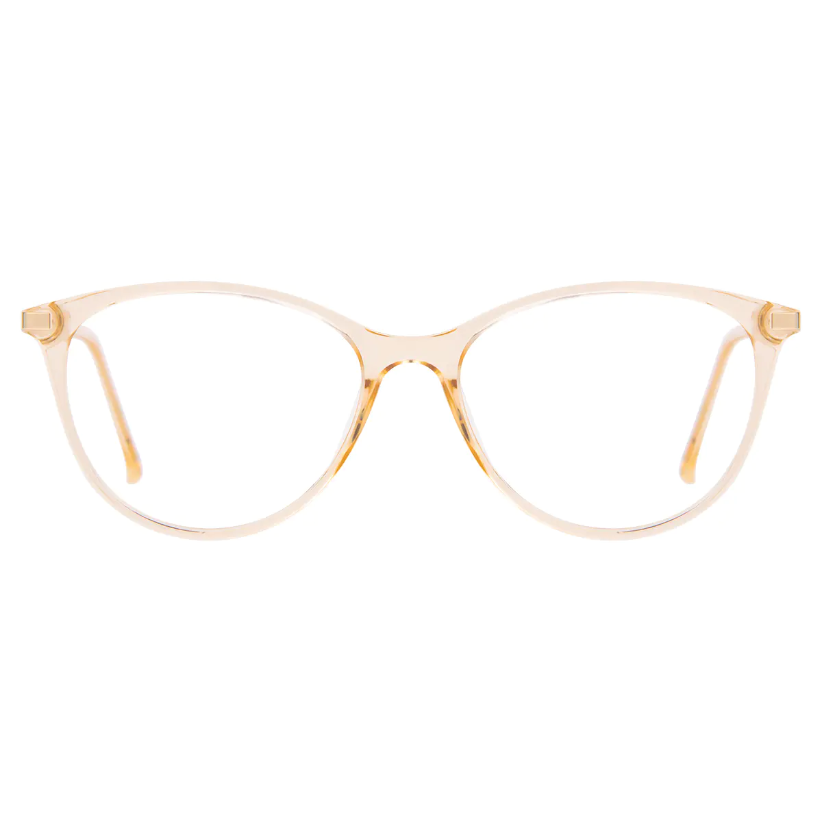 Cat-eye Transparent Yellow Eyeglasses