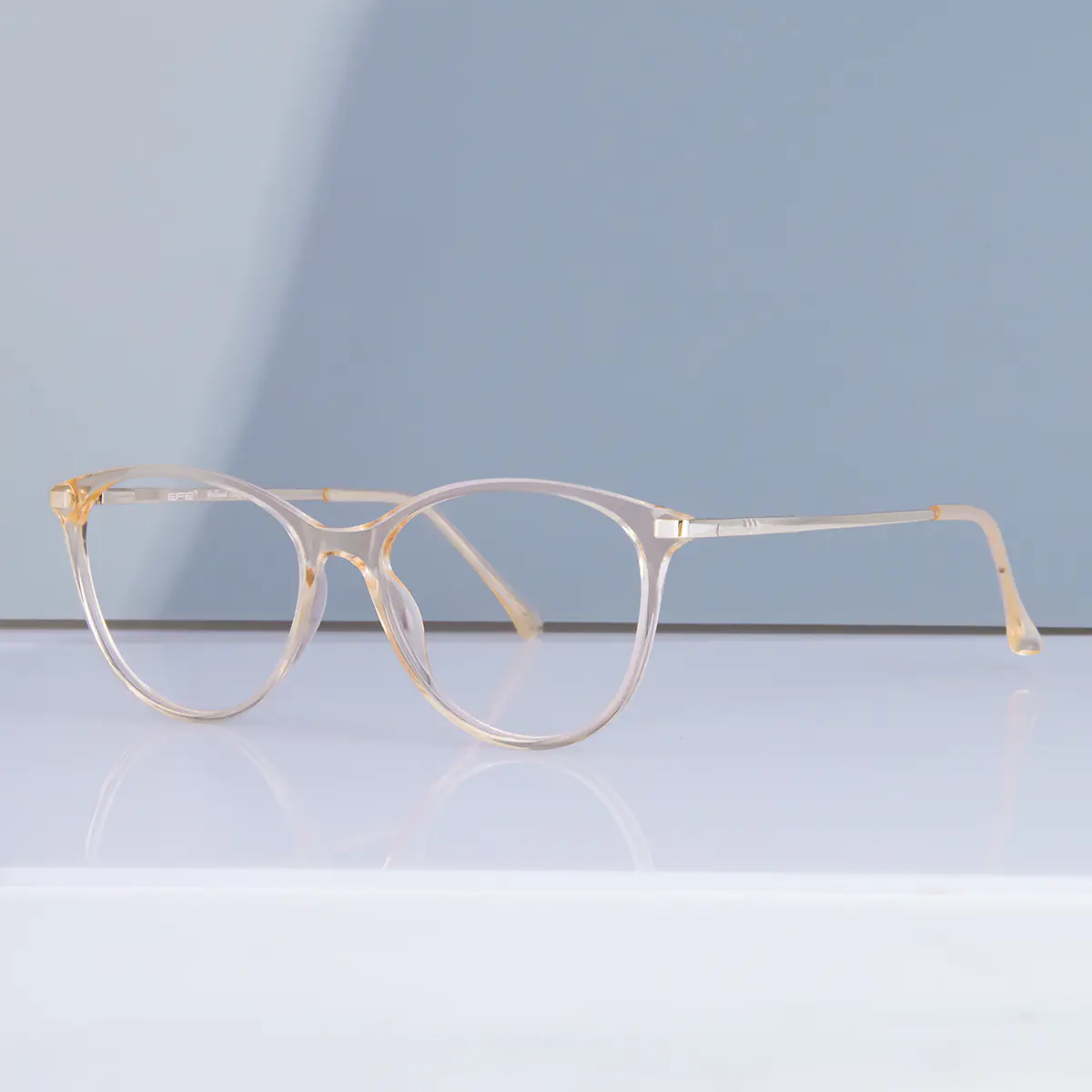 Cat-eye Transparent Yellow Eyeglasses