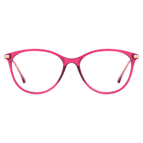 Cat-eye Transparent Pink Eyeglasses