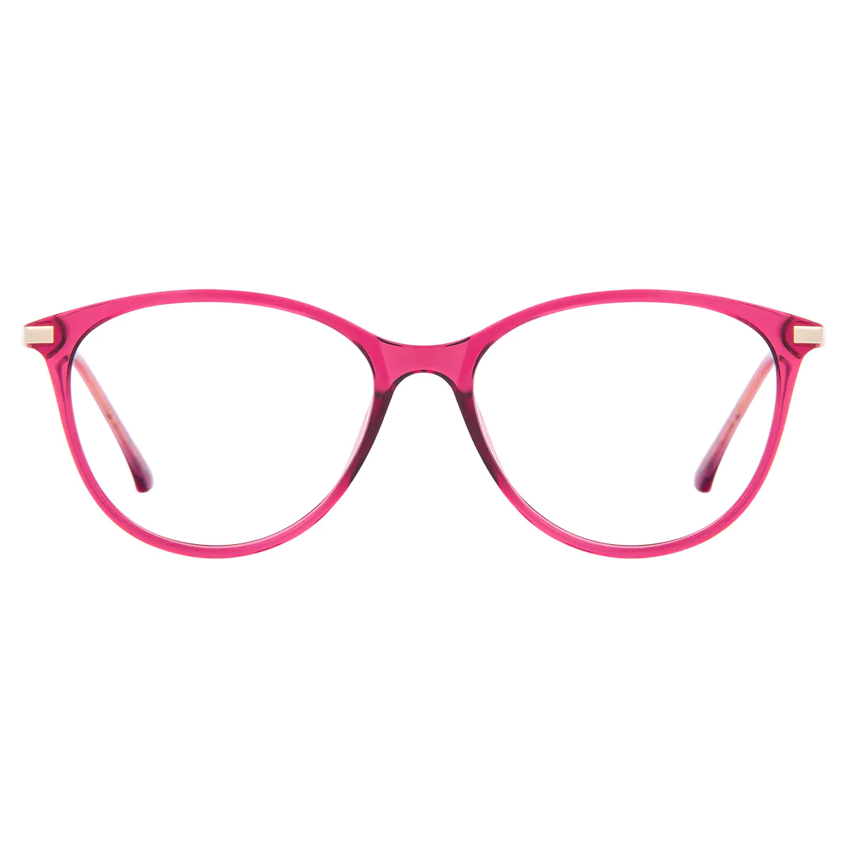 Cat-eye Transparent Pink Eyeglasses
