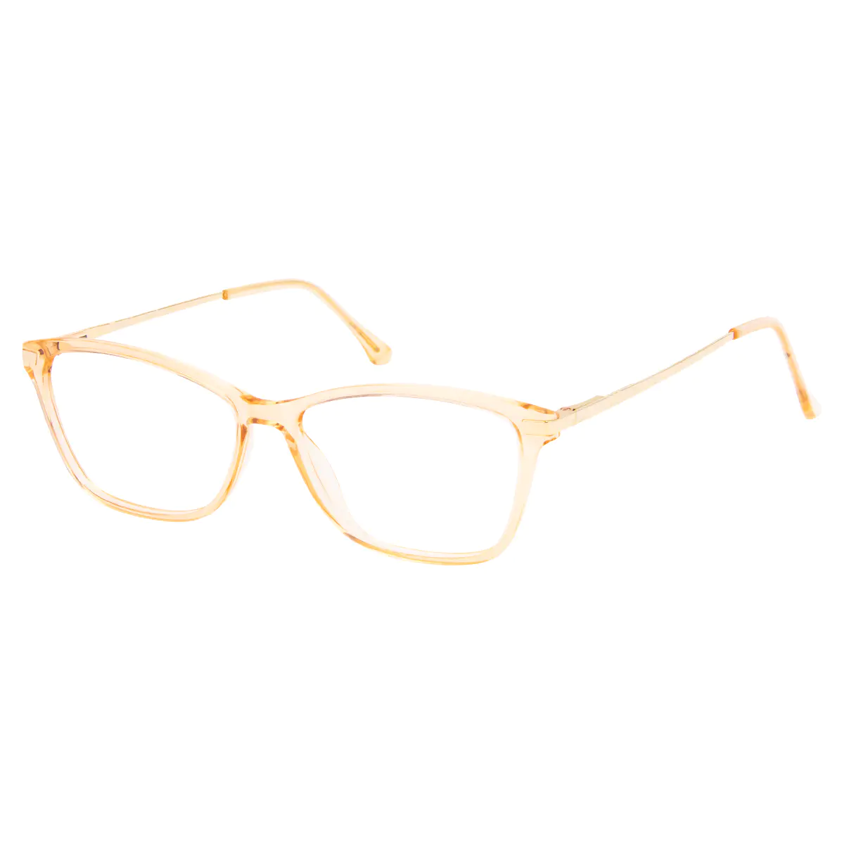 Rectangle Transparent Yellow Eyeglasses