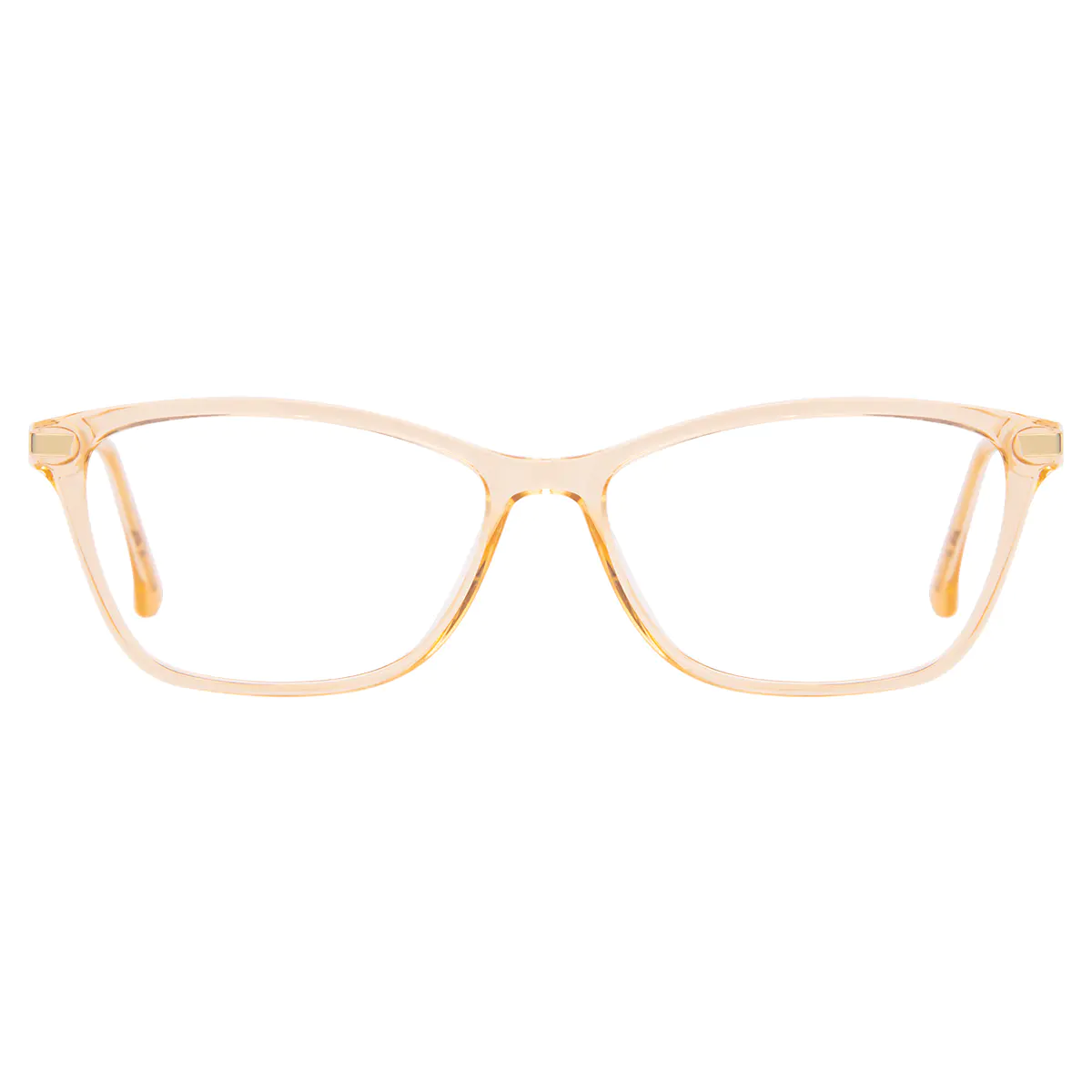 Rectangle Transparent Yellow Eyeglasses