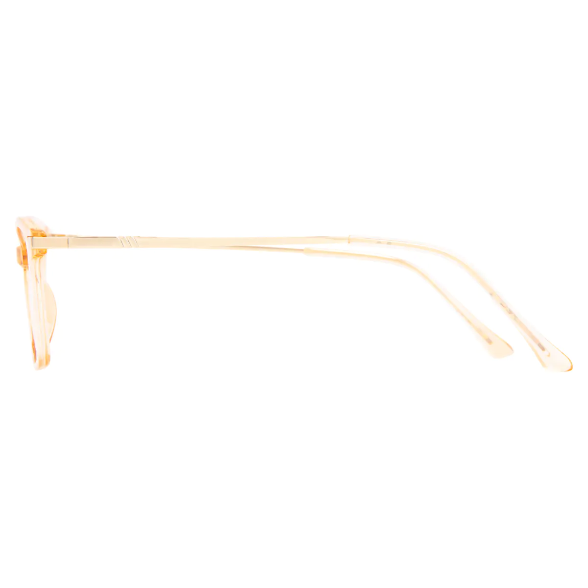 Rectangle Transparent Yellow Eyeglasses