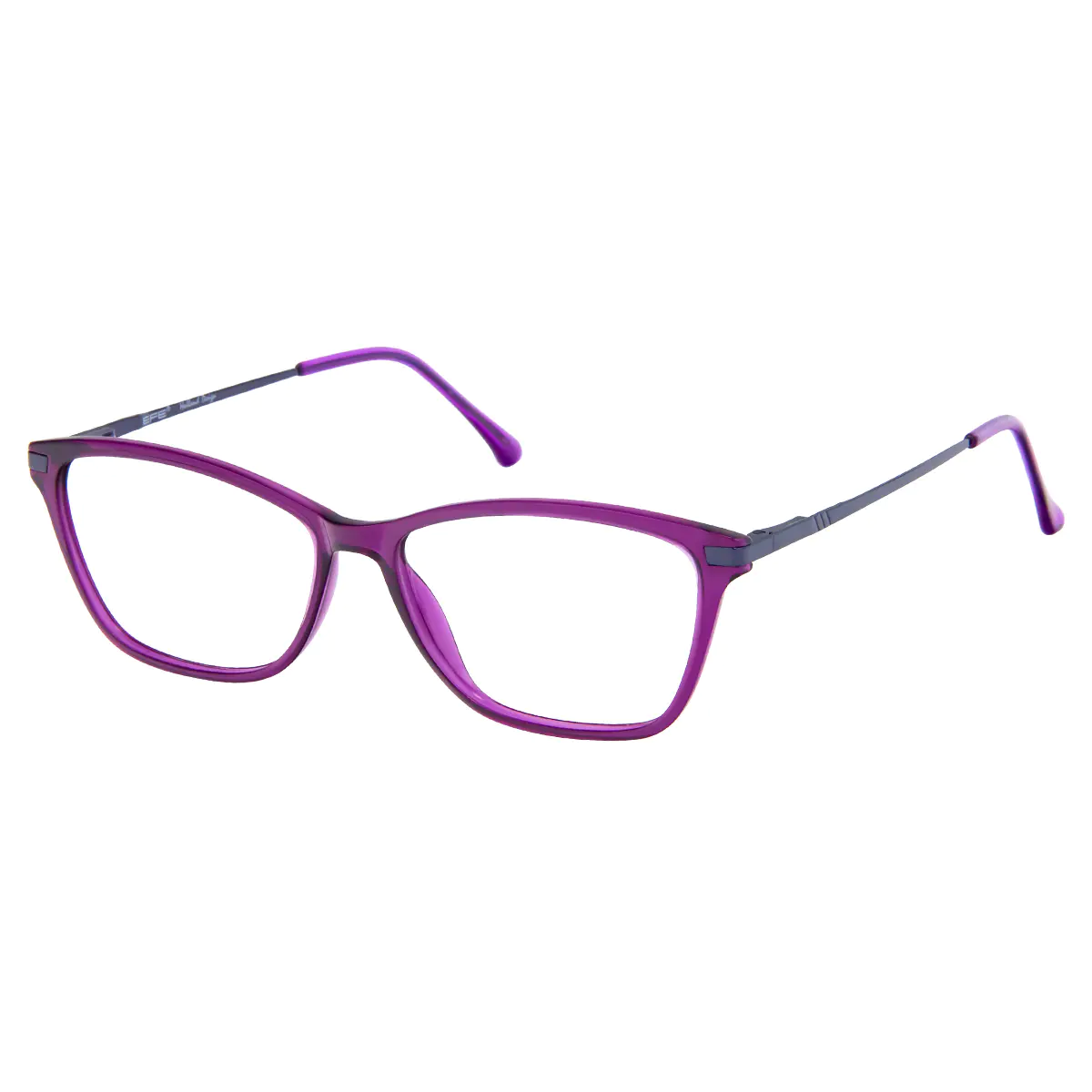 Rectangle Purple Eyeglasses
