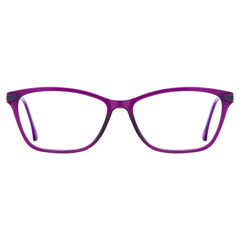 Rectangle Purple Eyeglasses