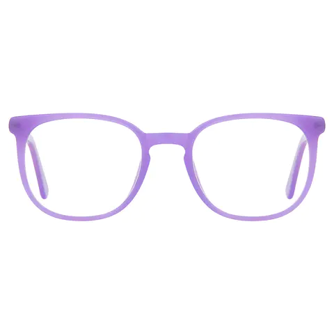 Square Purple Eyeglasses