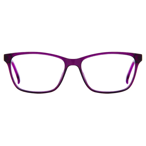 Rectangle Purple Eyeglasses