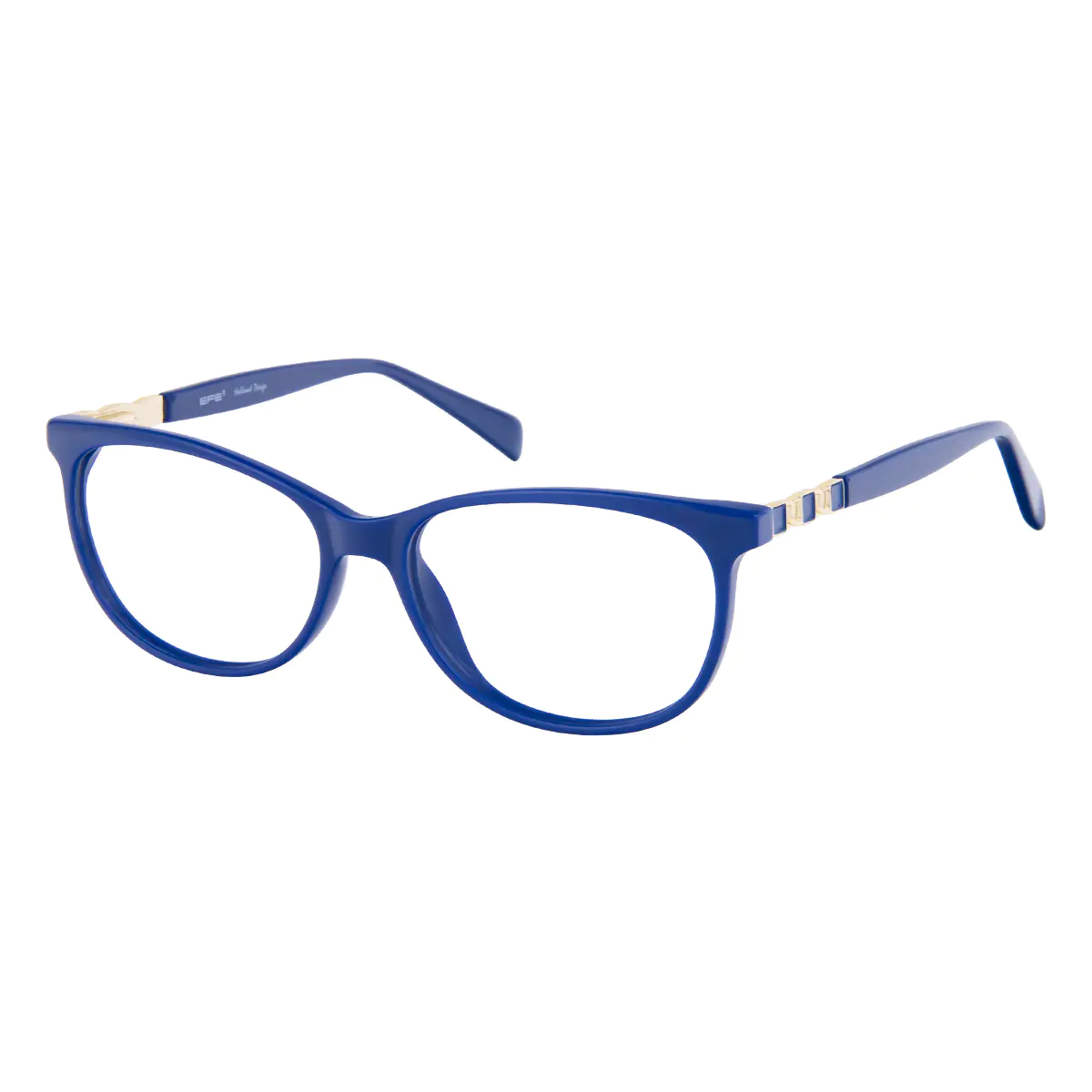 Round Blue Eyeglasses