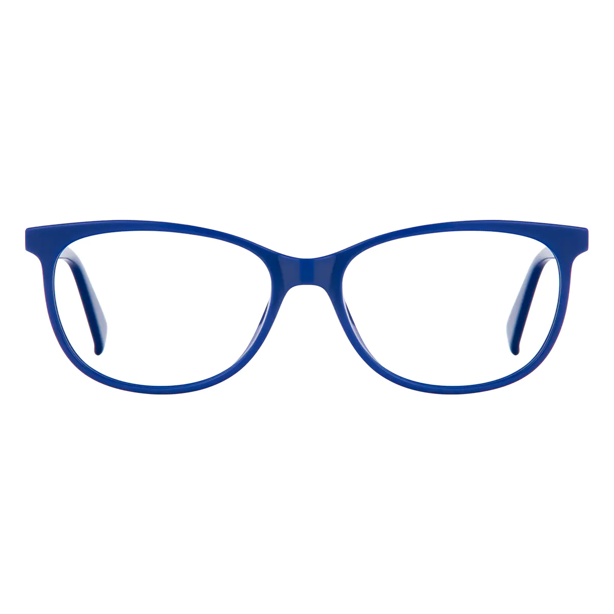 Round Blue Eyeglasses