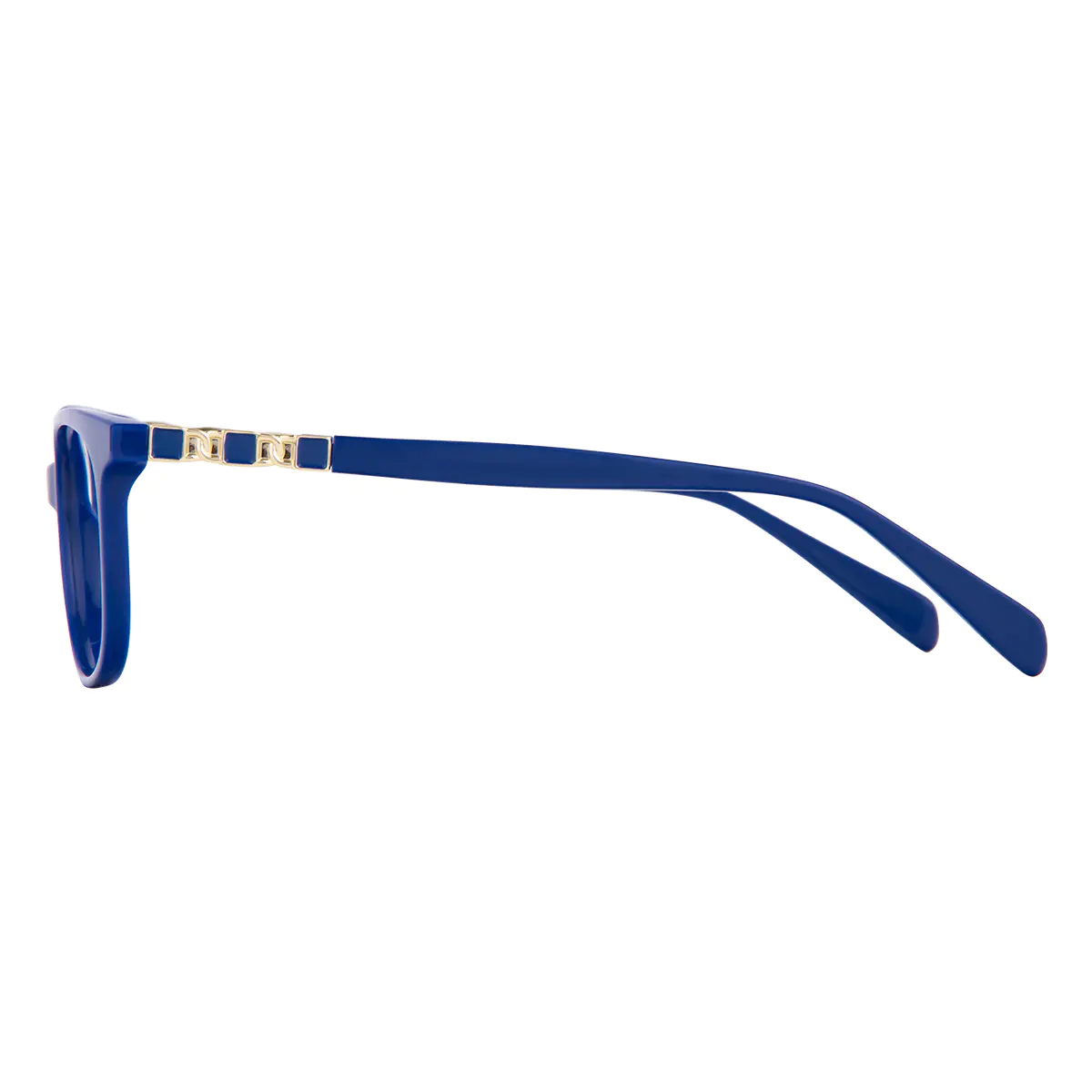 Round Blue Eyeglasses
