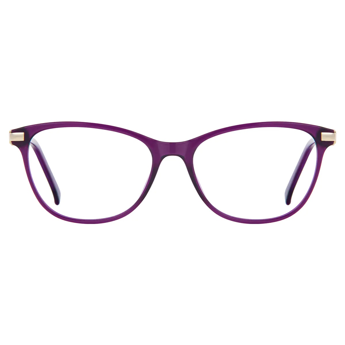 Cat-eye Transparent Purple Eyeglasses
