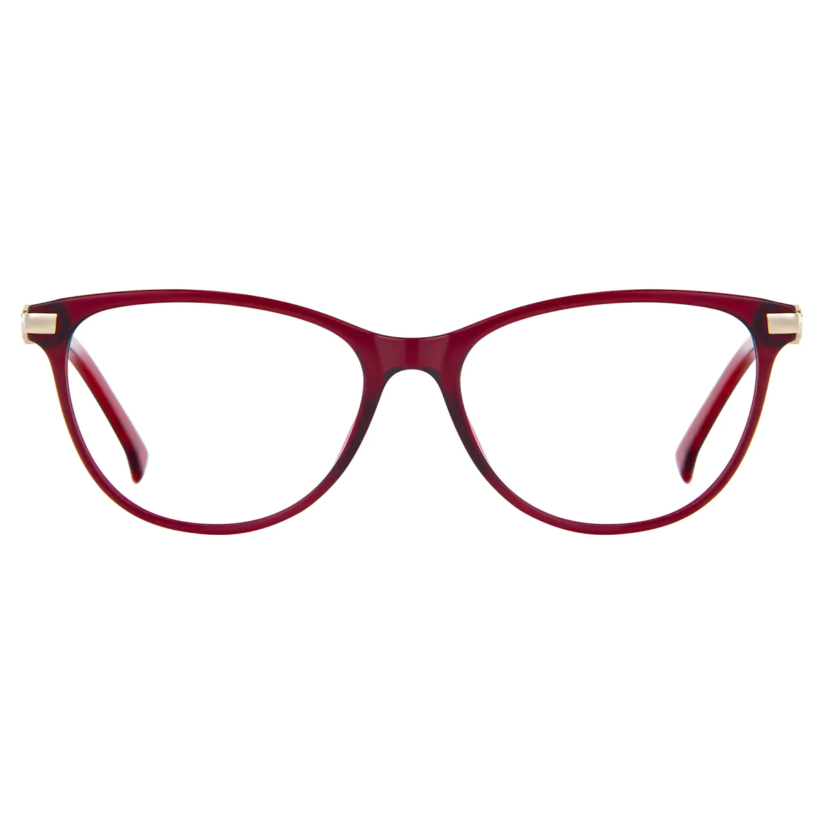 Cat-eye Transparent Red Eyeglasses