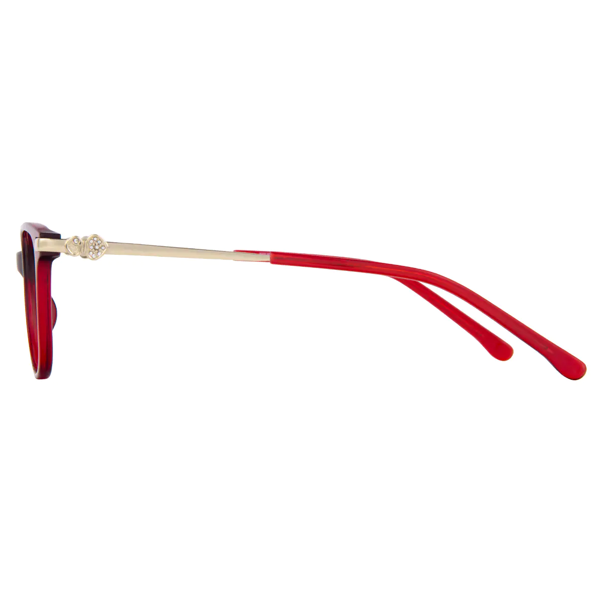 Cat-eye Transparent Red Eyeglasses