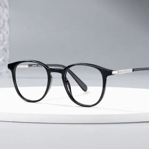 Round Black Eyeglasses