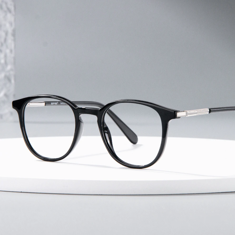 Round Black Eyeglasses