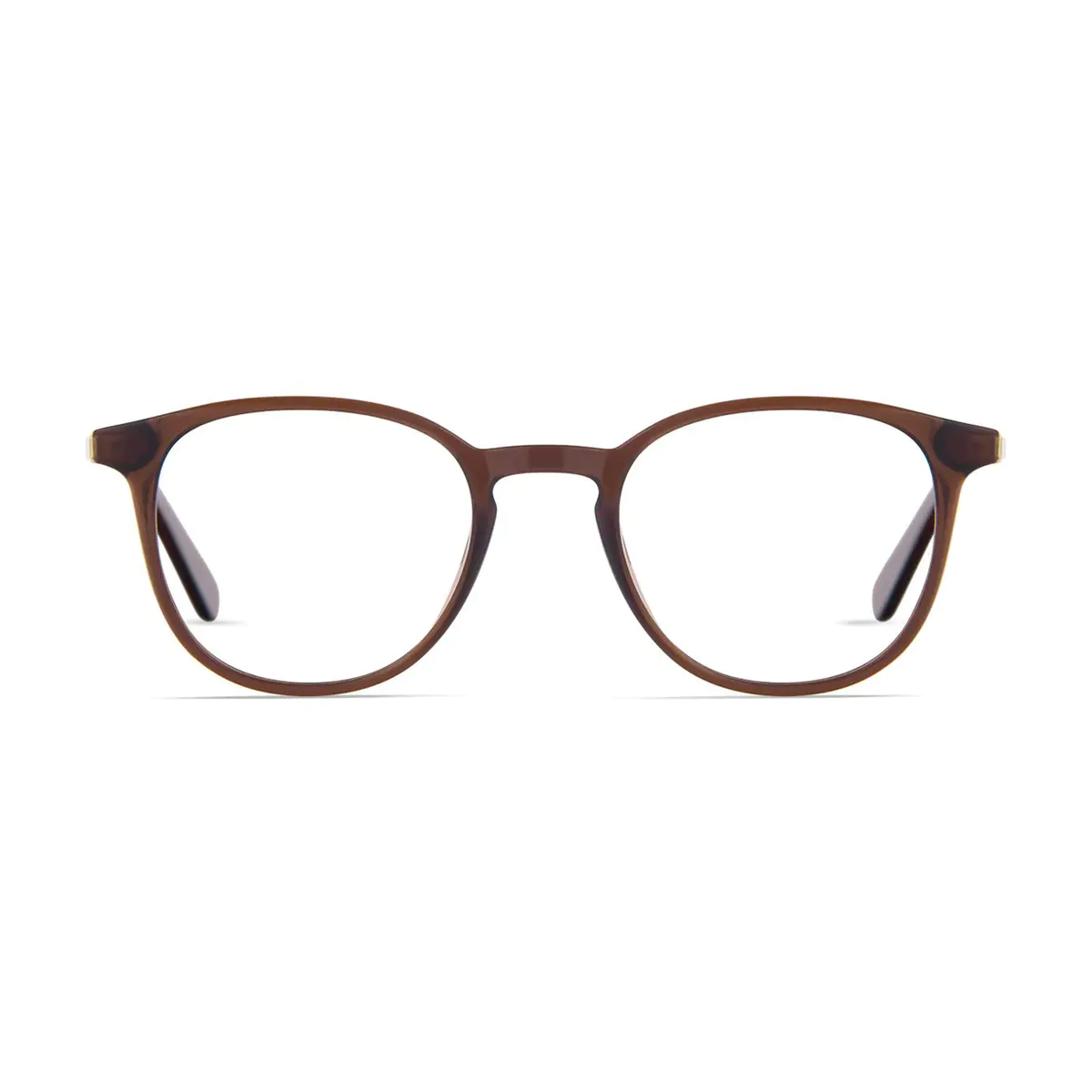 Round Brown Eyeglasses