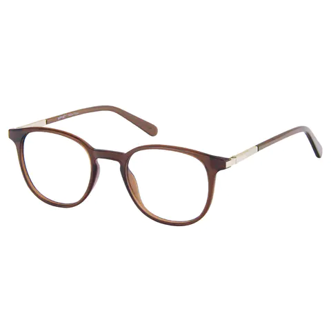 Round Brown Eyeglasses