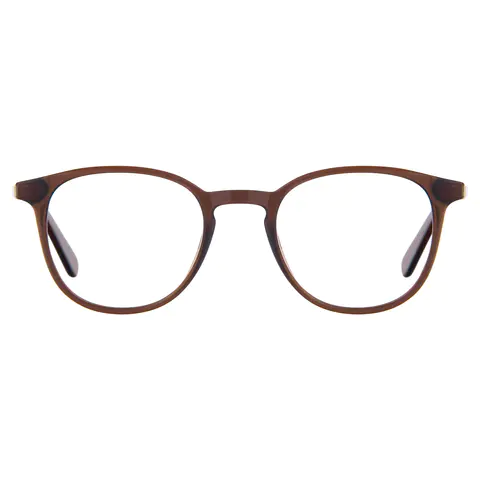 Round Brown Eyeglasses