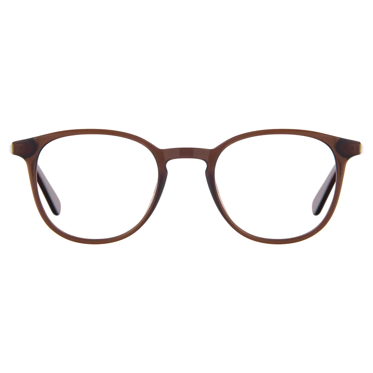 Round Brown Eyeglasses