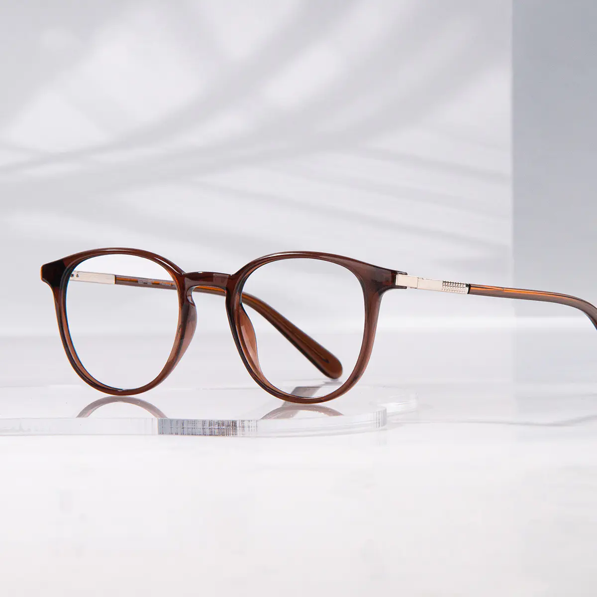 Round Brown Eyeglasses
