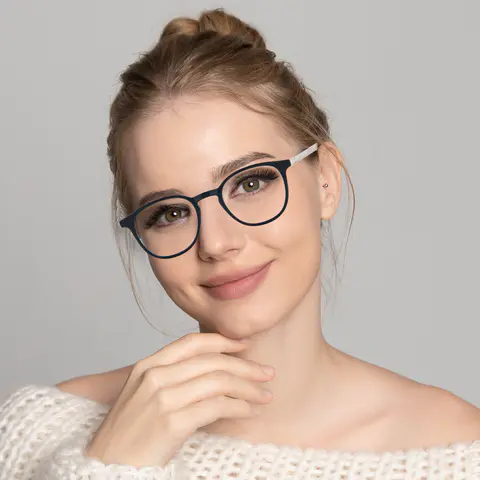 Round Brown Eyeglasses