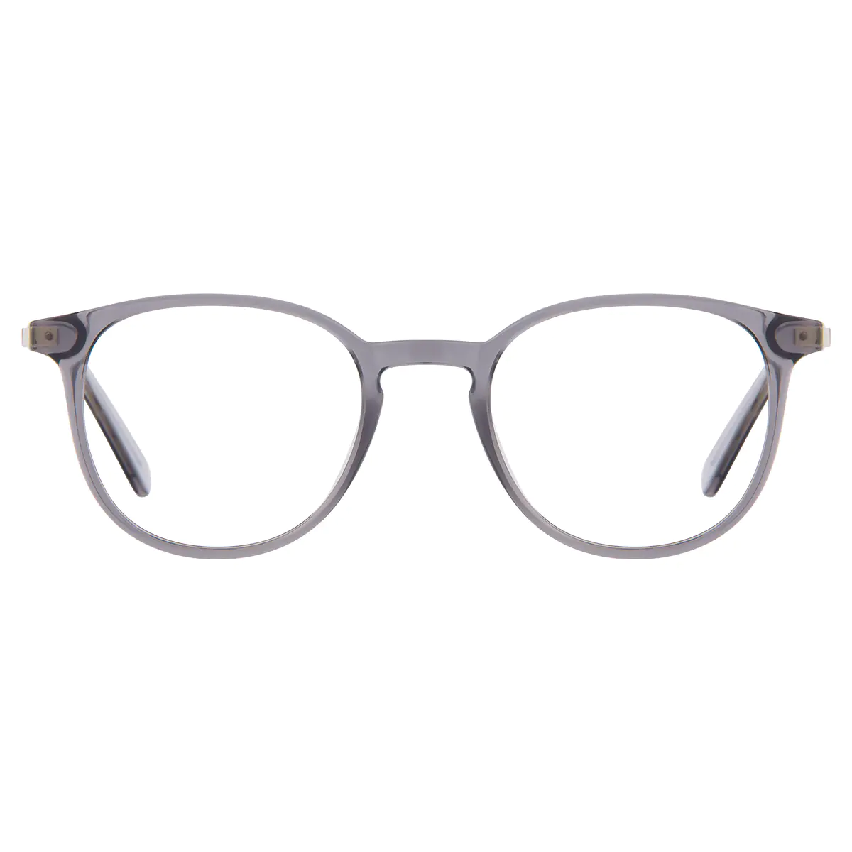 Round Grey Eyeglasses