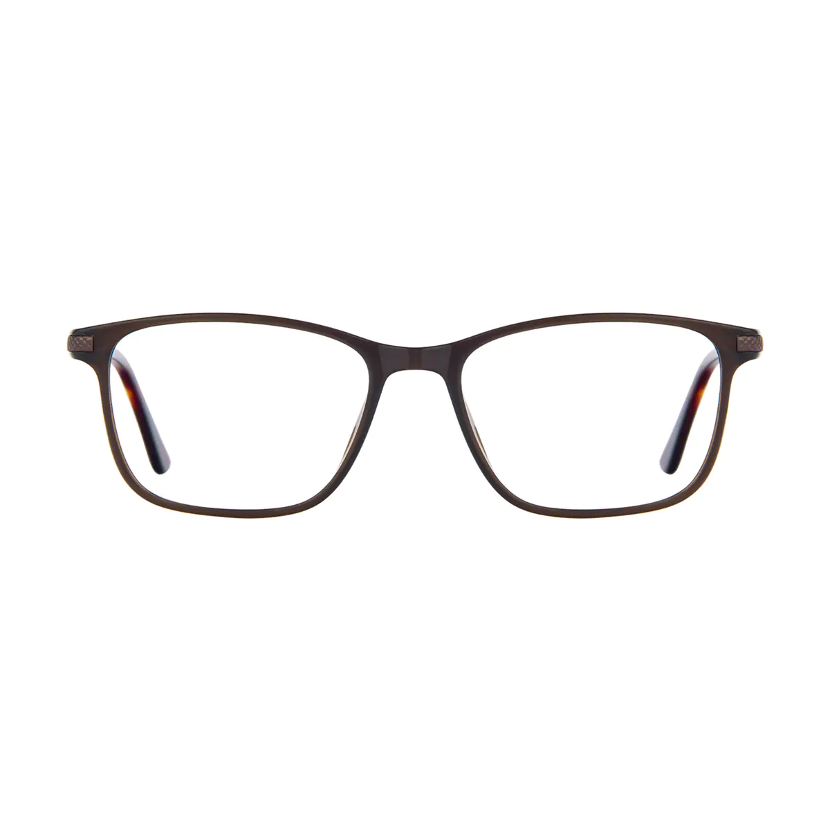 Rectangle Brown Eyeglasses
