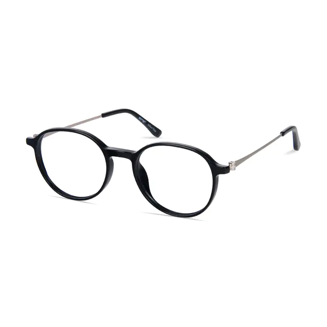 Round Black Eyeglasses
