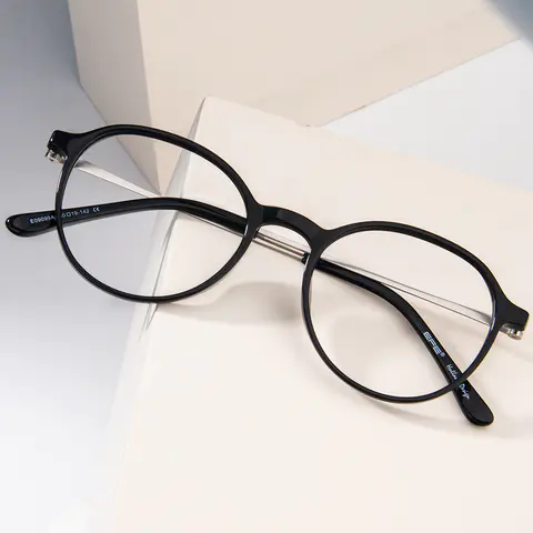 Round Black Eyeglasses