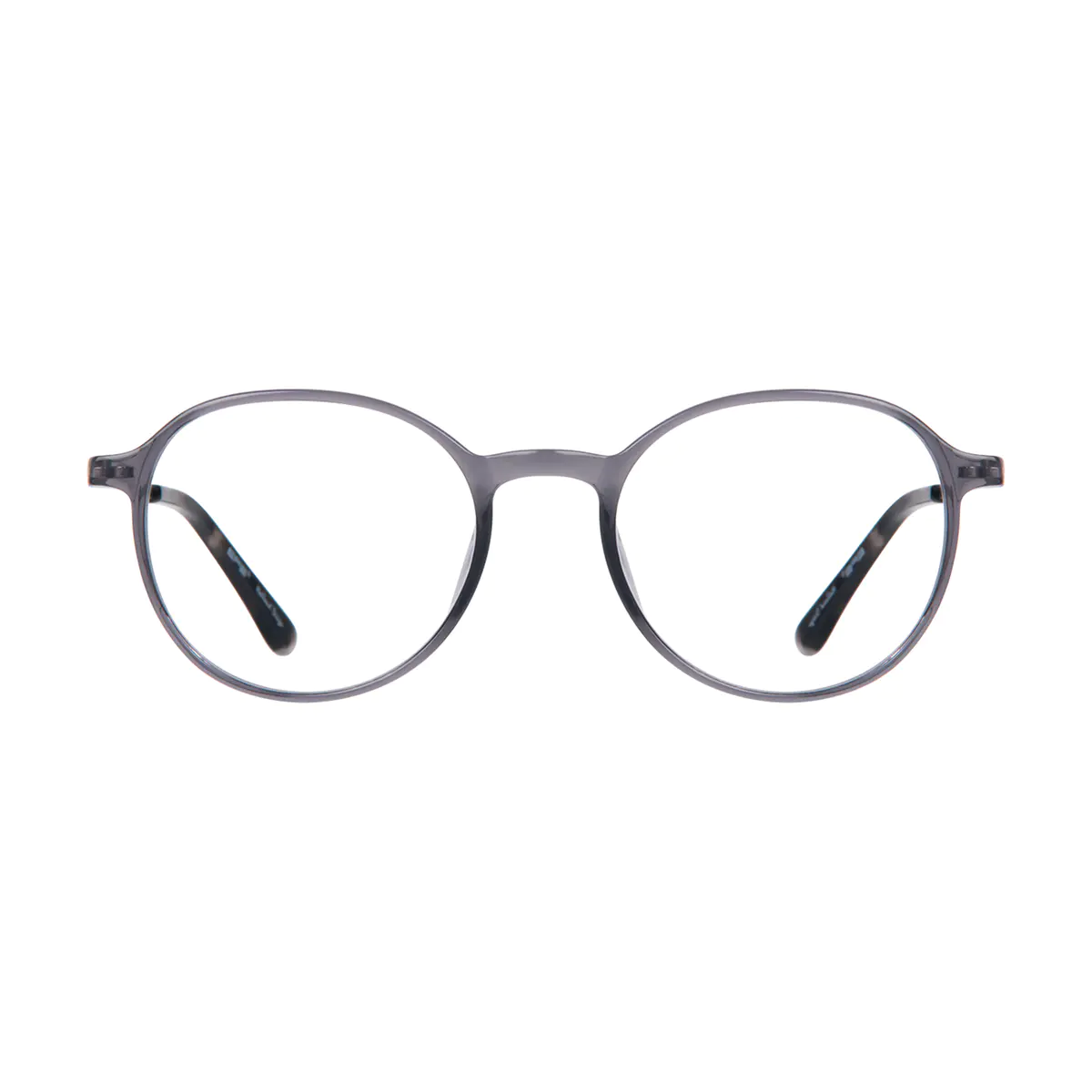 Round Grey Eyeglasses
