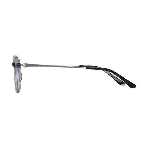 Round Grey Eyeglasses