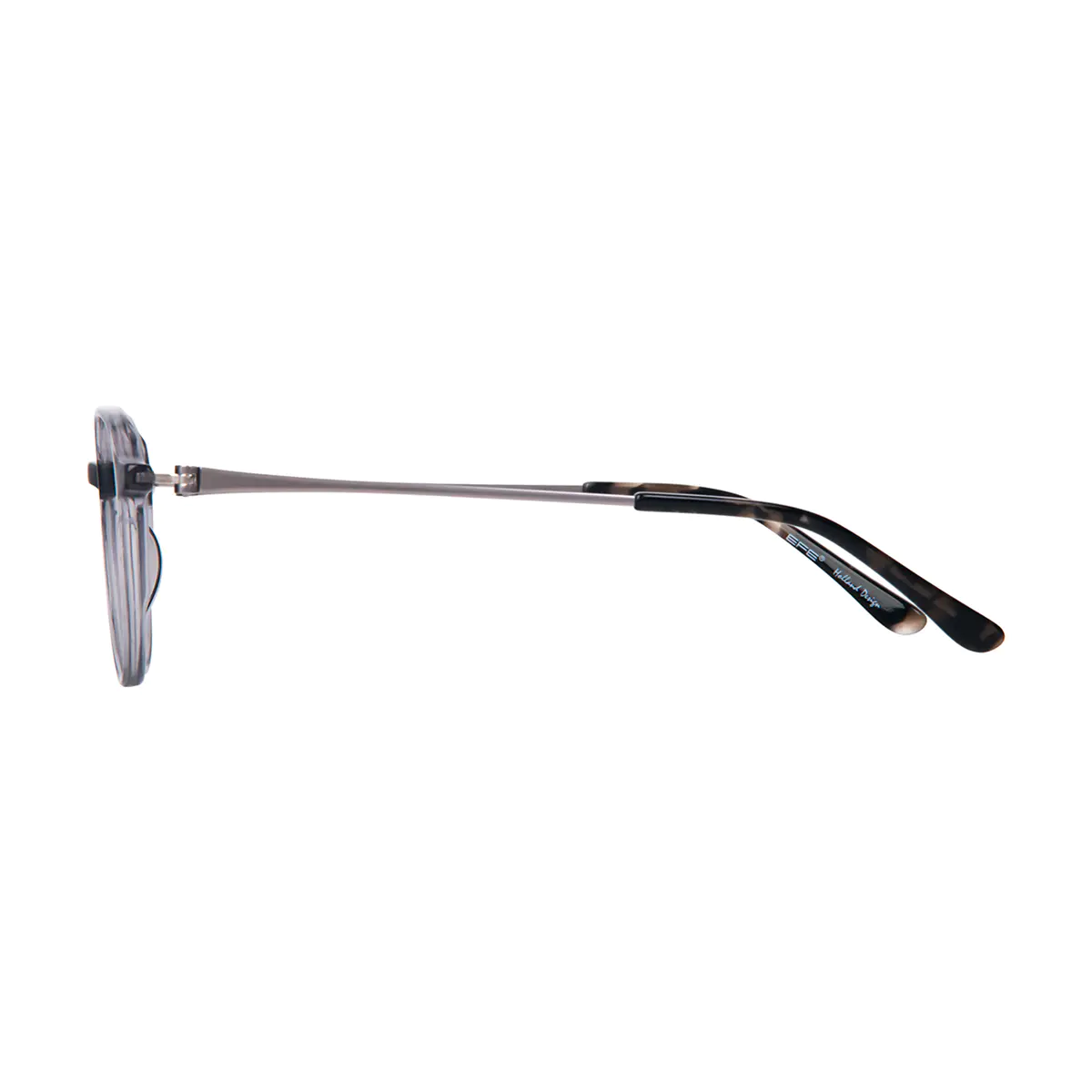 Round Grey Eyeglasses