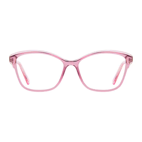 Cat-eye Transparent Pink Eyeglasses