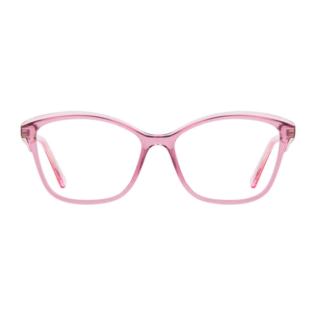 Cat-eye Transparent Pink Eyeglasses